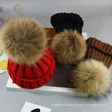 Famous western organic fitted wool hats with pompom